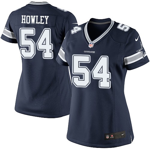 Women's Limited Chuck Howley Nike Jersey Navy Blue Home - #54 NFL Dallas Cowboys